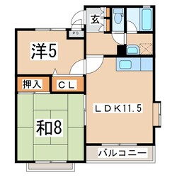 郡山駅 徒歩12分 1階の物件間取画像